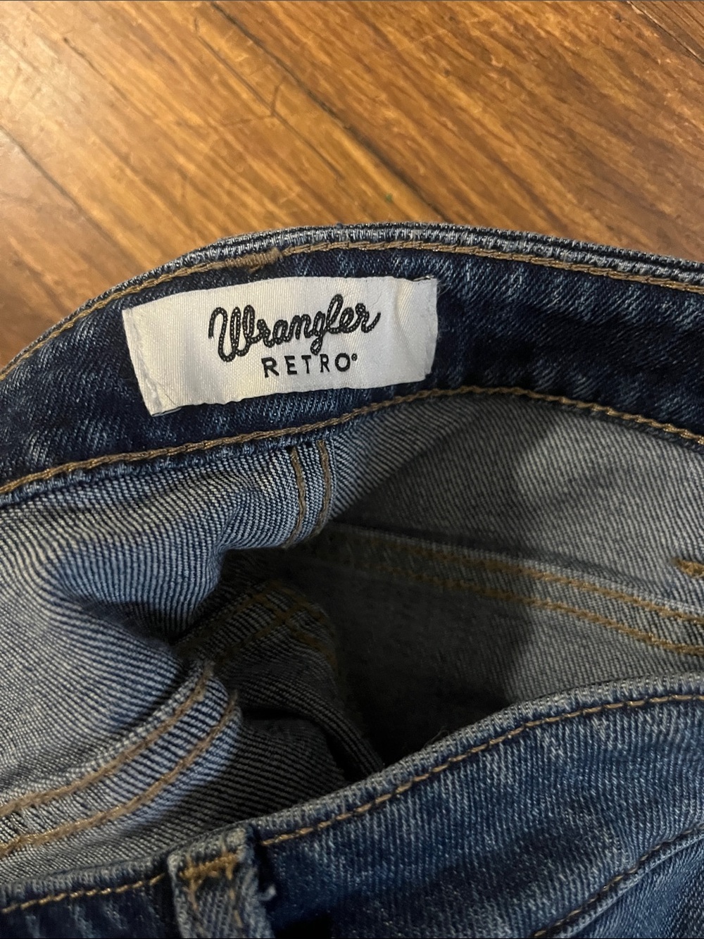 Wrangler Retro Women's Dark Blue High Rise Bootcut Jeans - Picture 3 of 5